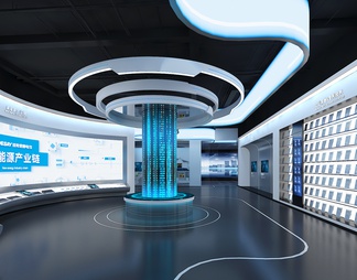 多媒体科技展厅 数字沙盘 荣誉墙 LED拼接大屏 产品展示台