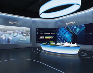 多媒体科技展厅 数字沙盘 荣誉墙 LED拼接大屏 产品展示台