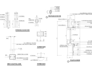 玻璃隔断安装节点大样图详图工艺做法