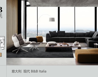 意大利B&B Italia品牌cad组合三视图+图册