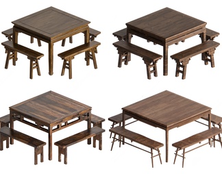 八仙桌餐桌椅