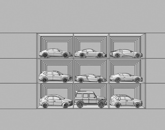 汽车 轿车 汽车手办 展示柜