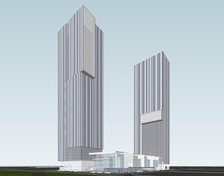 200米超级总部超高层办公商业街