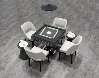 麻将桌椅组合  麻将桌