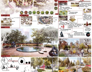 PSD免抠城市景观公园设计展板
