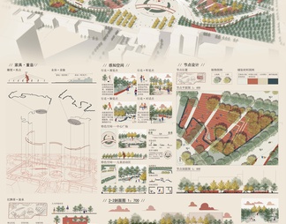 PSD免抠城市广场景观规划展板
