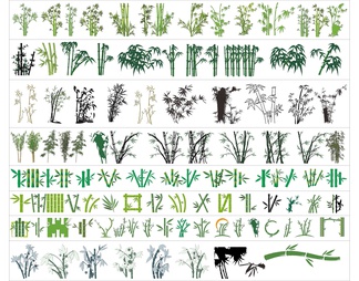 2024年最新园林景观植物竹子CAD图库
