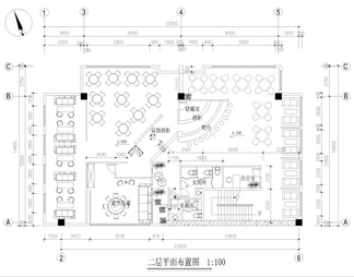 咖啡厅咖啡馆空间布局方案店铺平面布置图