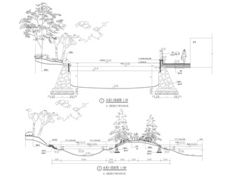 园林景观立面图CAD