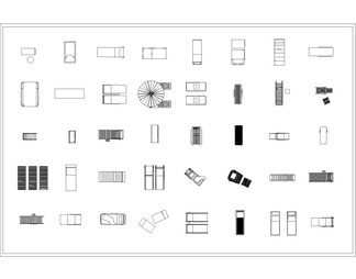 户外家具小品CAD图库