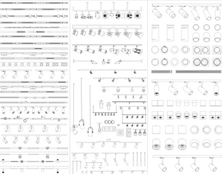 2024年最新超全筒灯射灯磁吸轨道灯CAD图库