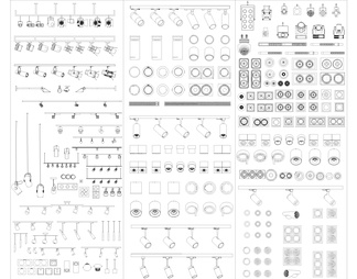 2024年最新超全筒灯射灯磁吸轨道灯CAD图库