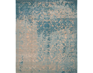 蓝色印花地毯