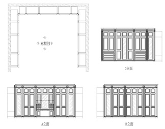 柜子外观CAD模块