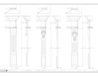 木罗马柱CAD模块
