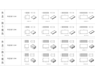 抽斗设计CAD模块