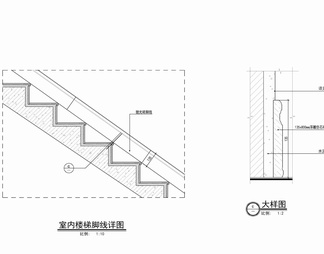 楼梯地砖梯步防滑槽施工大样详图