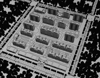 新亚洲  住宅 小区 鸟瞰