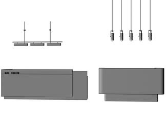吧台  吧台组合 吊灯