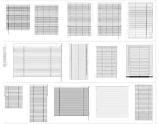 2024年最新超全竹帘卷帘百叶窗帘CAD图库