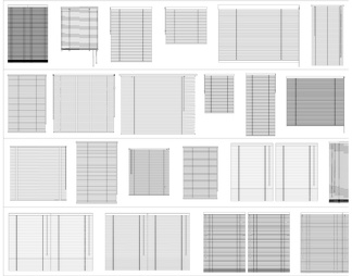 2024年最新超全竹帘卷帘百叶窗帘CAD图库