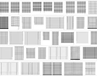 2024年最新超全竹帘卷帘百叶窗帘CAD图库