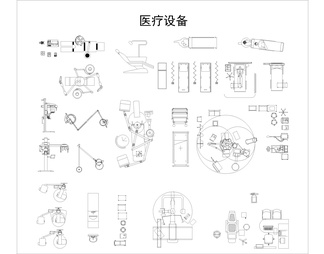 美容美发医疗图库CAD