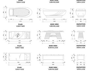 美容美发医疗图库CAD