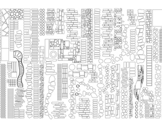 2024年最新汀步青石板路庭院园路小品CAD图库