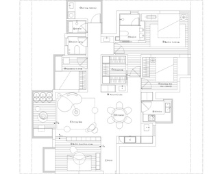 室内家装方案设计PS彩平图PSD平面图CAD户型图配套布局图