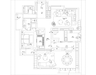 室内别墅家装方案PS彩平图PSD平面图CAD户型图配套布局图