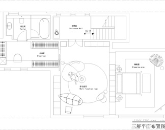 室内别墅家装方案PS彩平图PSD平面图CAD户型图配套布局图