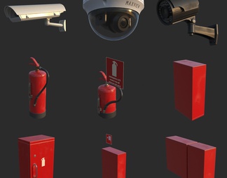 消防用品 监控摄像头 消防设备灭火器 消防栓