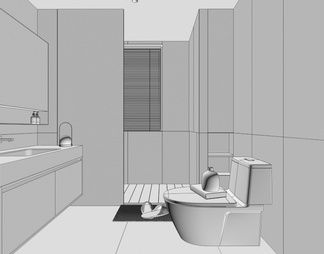 卫生间 极简卫生间 意式卫生间 奶油风卫生间 马桶 花洒 浴室柜 浴缸 坐便器 淋浴房 卫浴用品