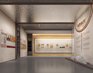 家风文化展厅 序厅形象墙 互动触摸屏 屏风