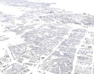 深圳市城市建筑鸟瞰规划简模规划图