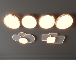 大气高档  客厅灯 卧室灯 吸顶灯 方形圆形几何形灯具组合