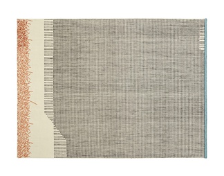 米色线条刺绣地毯