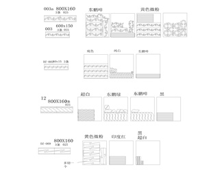 石材水刀拼花线条 CAD图块