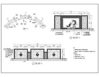 景墙cad施工图56套