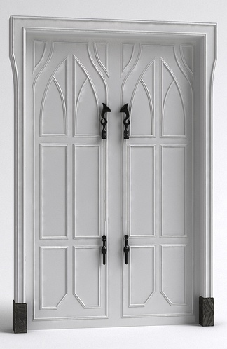 欧式实木双开门
