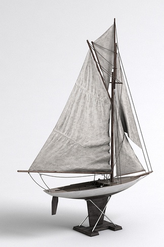 帆布船摆件