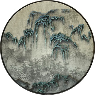 中式山水挂画贴图