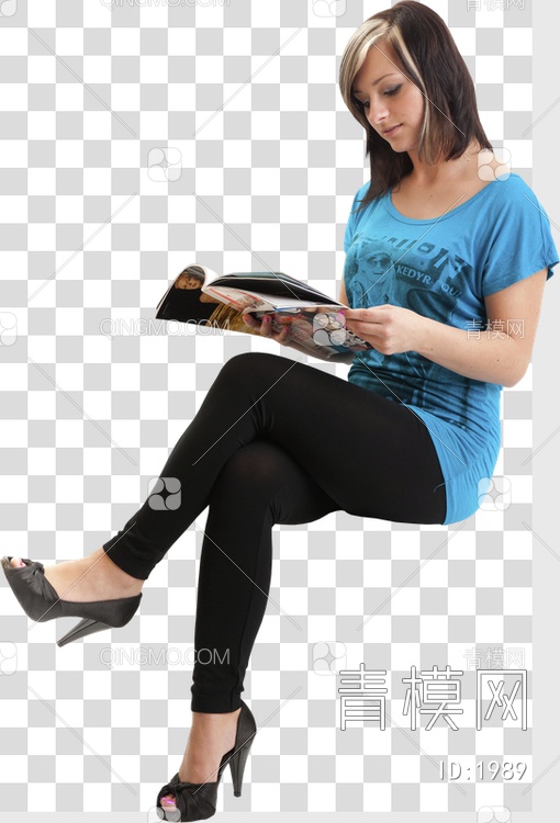 坐姿阅读女人