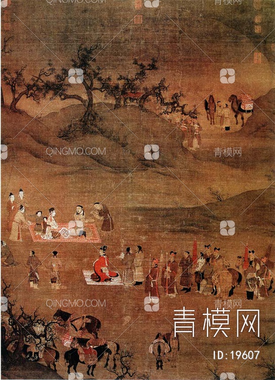 关键字: 大尺寸棕黄jpg 古典国画挂画贴图库 中国传世名画