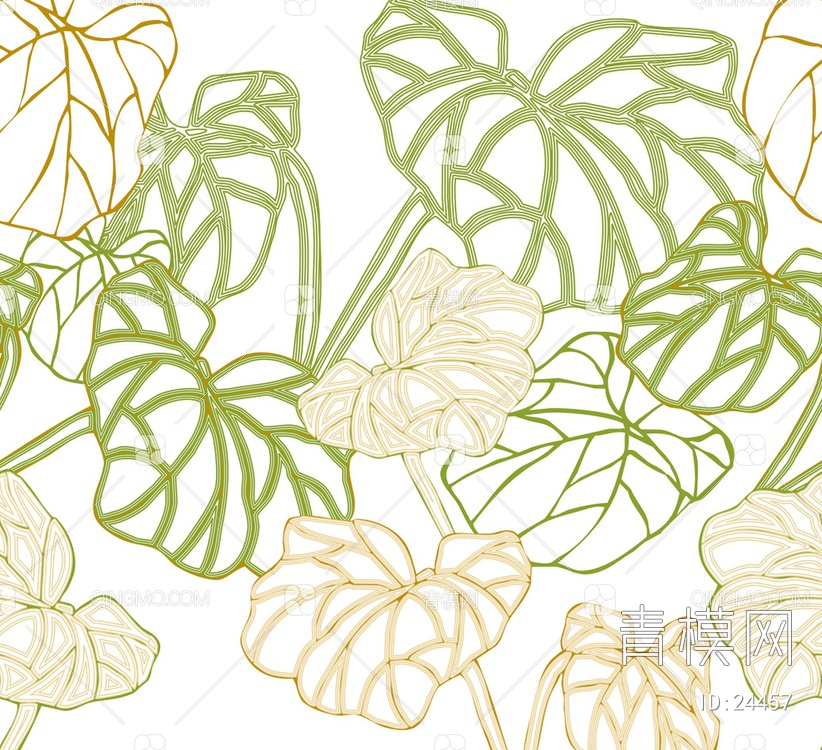 植物图案花壁