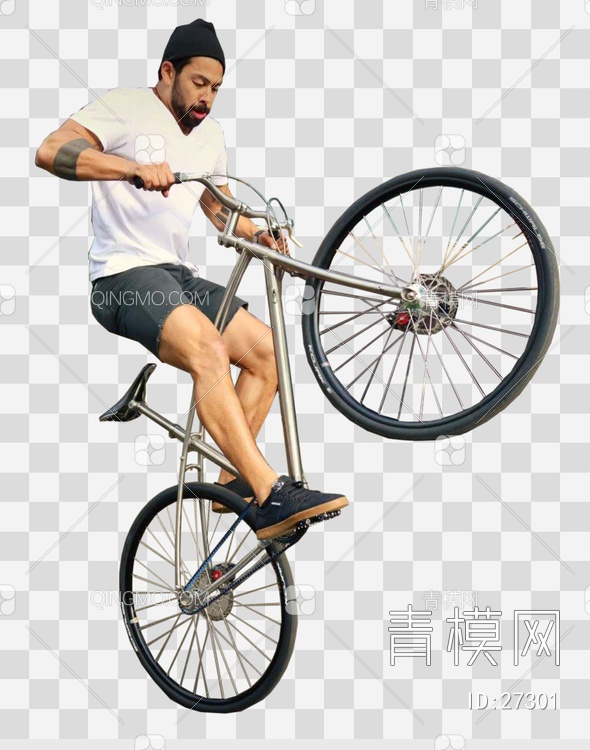 骑自行车的男性