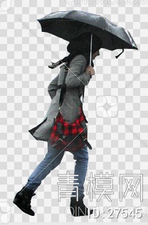 打着伞的女性