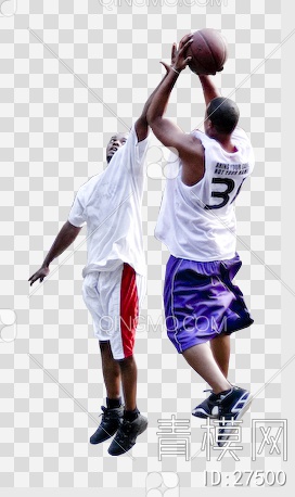 打篮球的两个男性