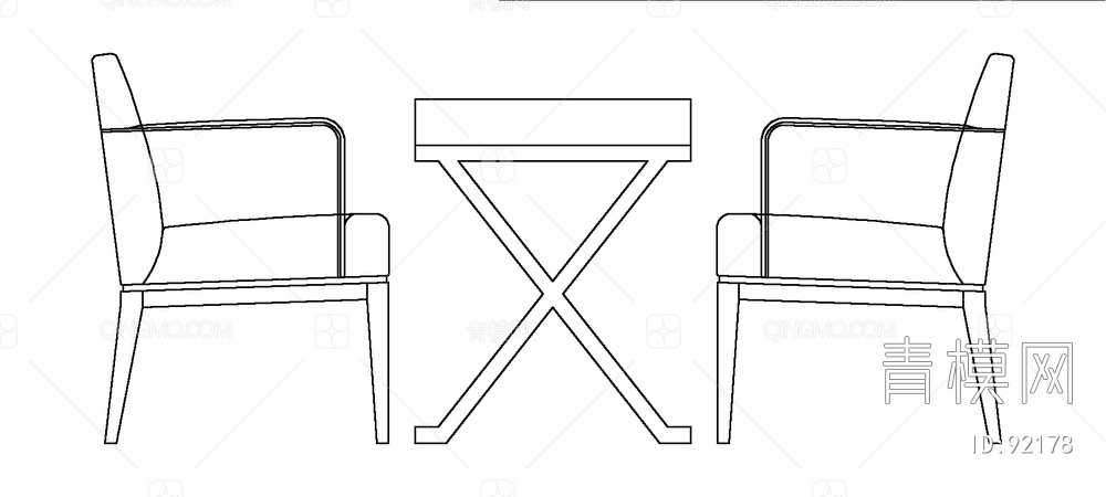 关键字: 灰白大尺寸 桌子家具立面cad图库 桌椅